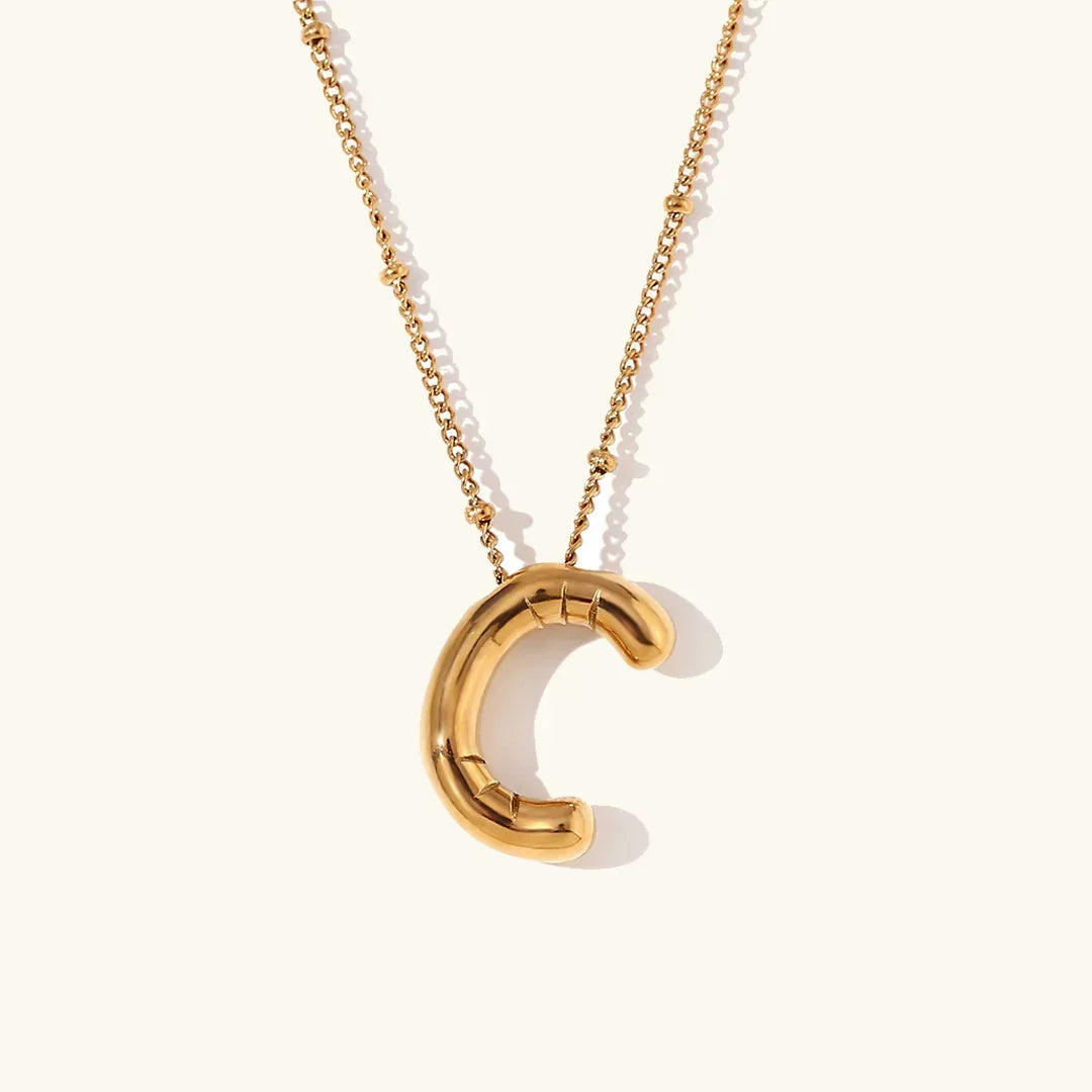 [Royal Vicky]Balloon Gold Initial Necklace