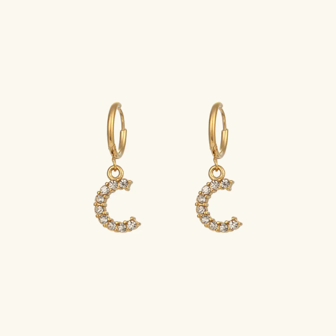 [Royal Vicky]Wilhemina Initial Letter Earrings