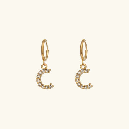 [Royal Vicky]Wilhemina Initial Letter Earrings