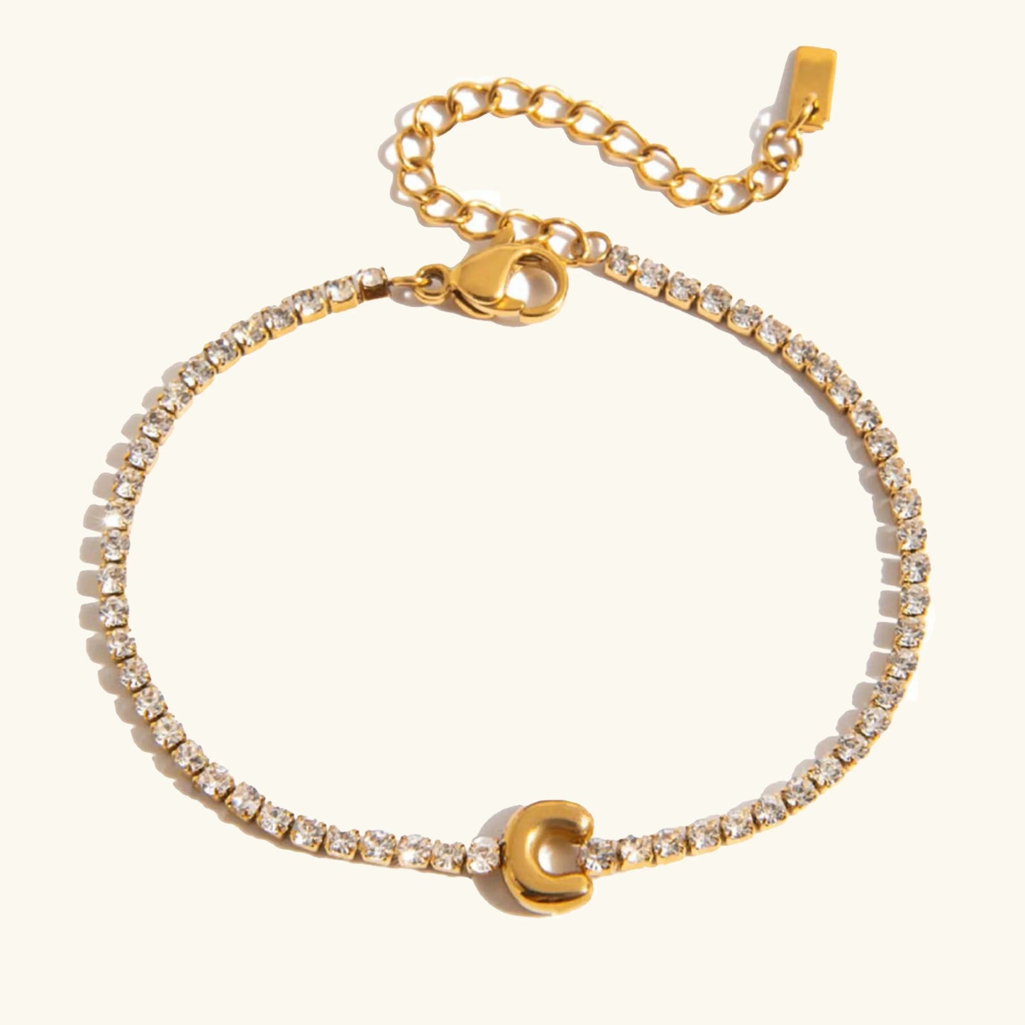 [Royal Vicky]Avaria Bubble Letter Tennis Bracelet