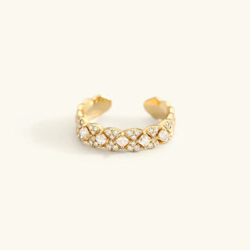 [Royal&Vicky]Camille Gold Gemusterter Ring