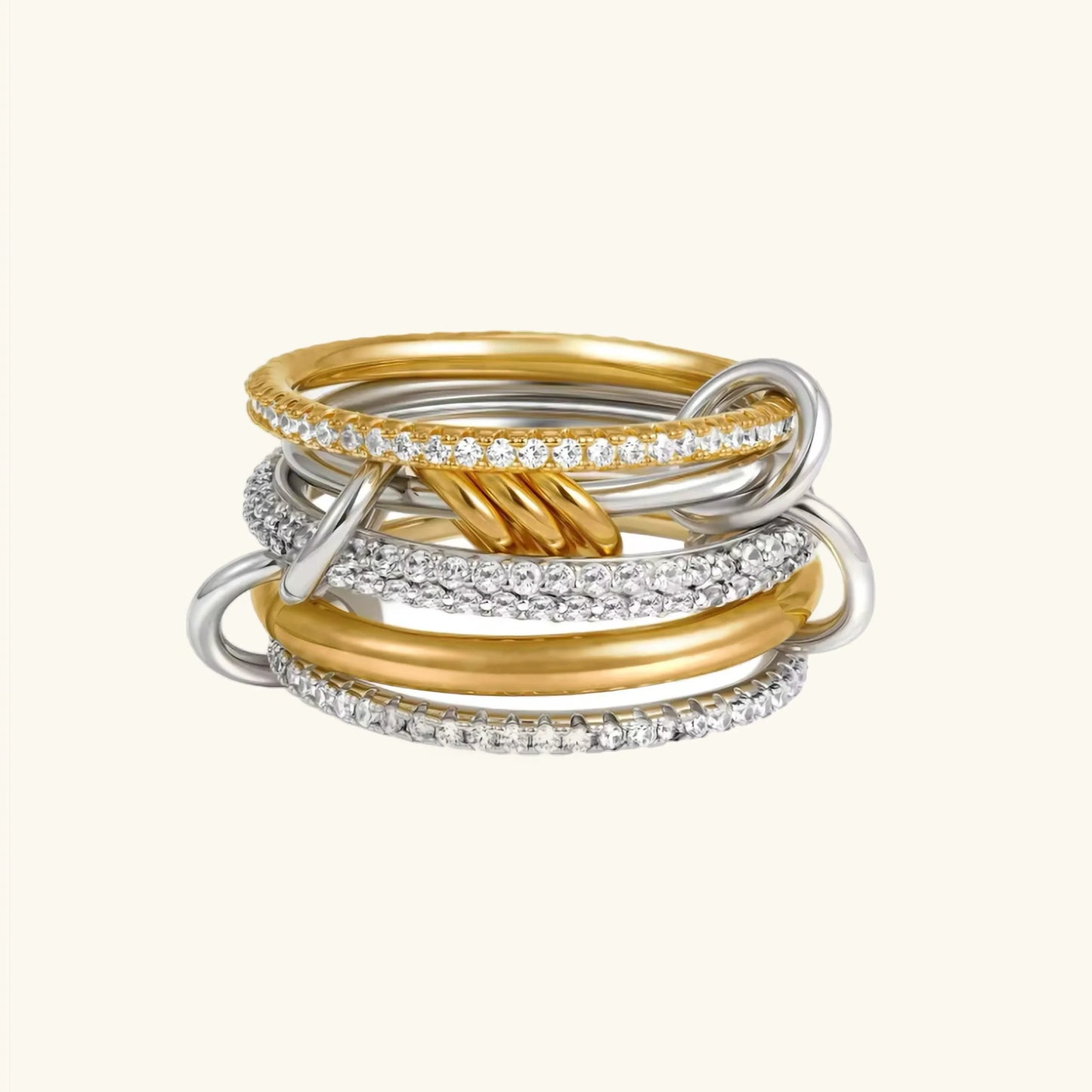 [Royal Vicky]Collina Stacked Diamond Ring