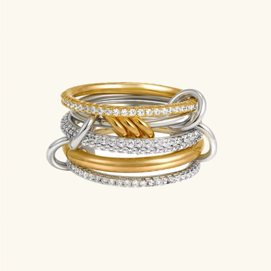 [Royal Vicky]Collina Stacked Diamond Ring