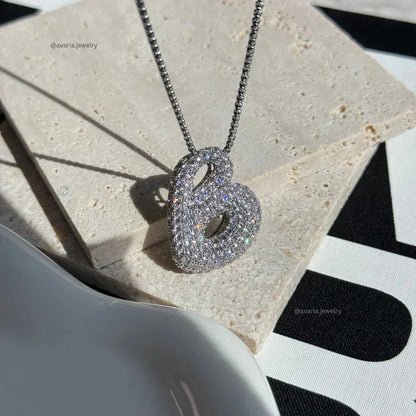 [Royal Vicky]Bubble Initial Diamond Necklace