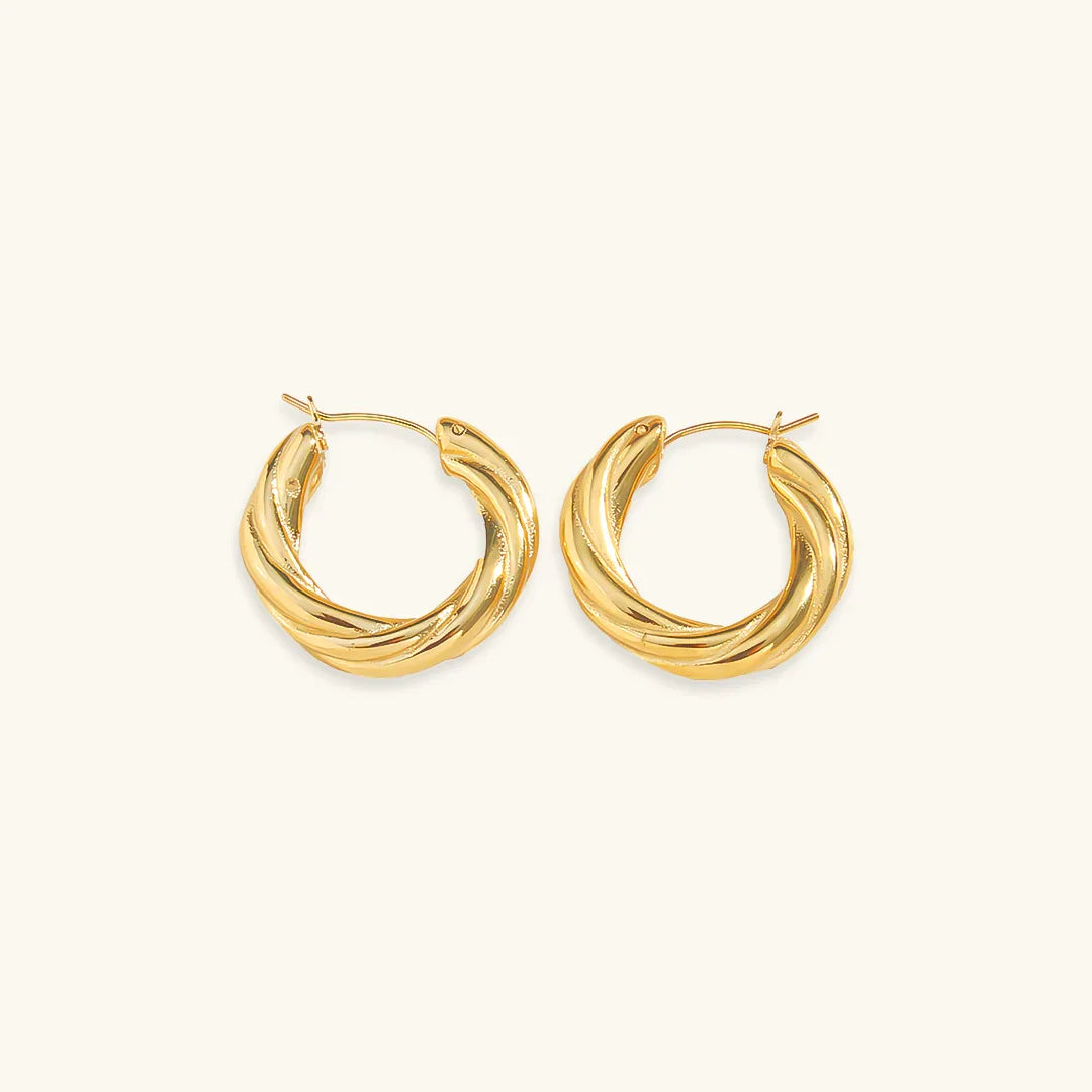 [Royal Vicky]Denisse Twisted Hoop Earrings