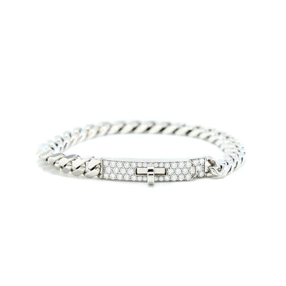 [Vicky]KELLY CHAIN SILVER DIAMOND BRACELET