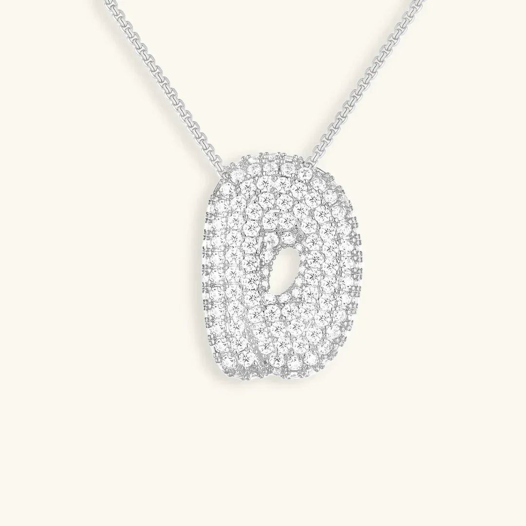 [Royal Vicky]Bubble Initial Diamond Necklace
