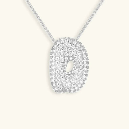 [Royal Vicky]Bubble Initial Diamond Necklace