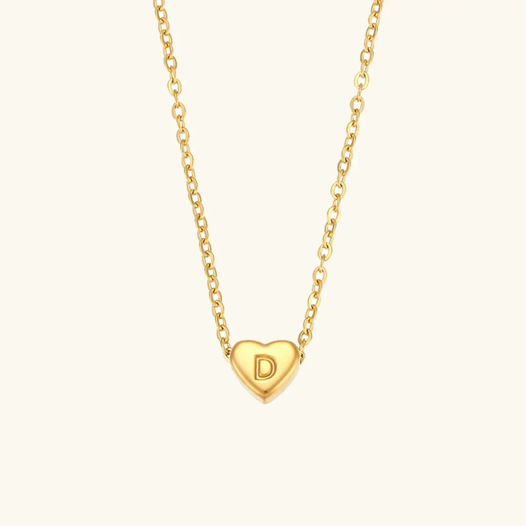 [Royal Vicky]Heart Initial Gold Necklace