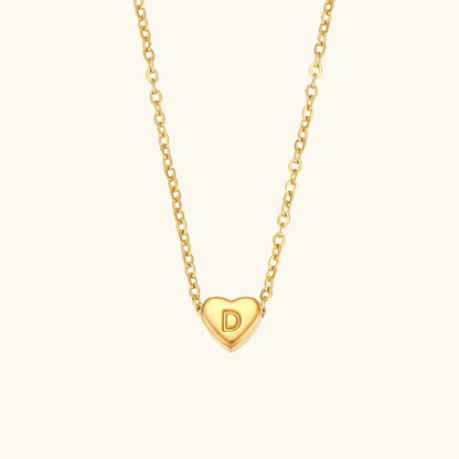 [Royal Vicky]Heart Initial Gold Necklace