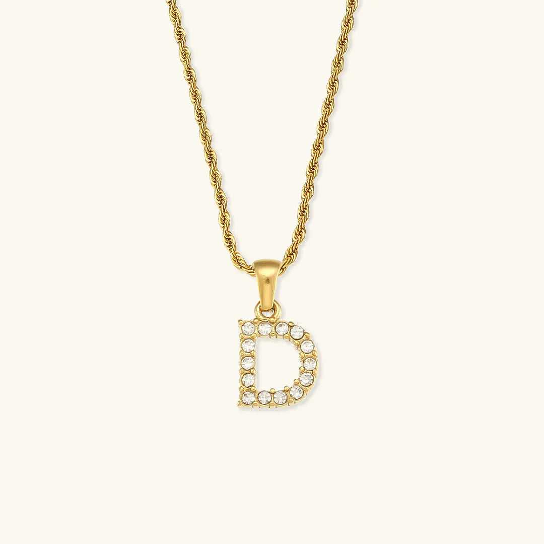 [Royal Vicky]Maeve Letter Initial Diamond Necklace