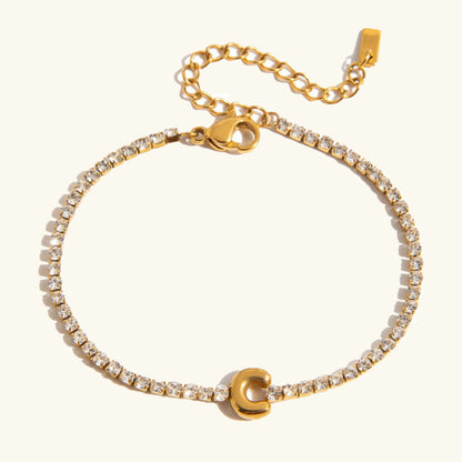 [Royal Vicky]Avaria Bubble Letter Tennis Bracelet