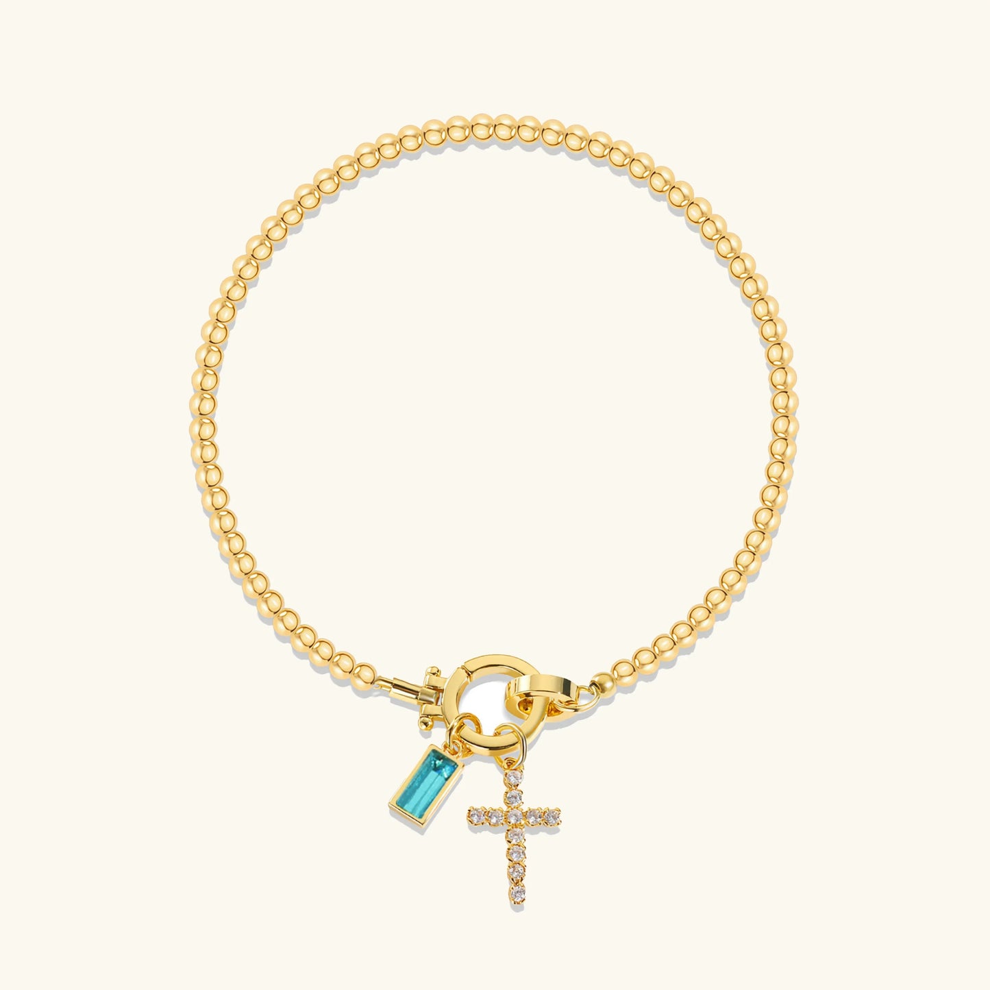 [Royal Vicky]Amalia Birthstone Cross Bracelet