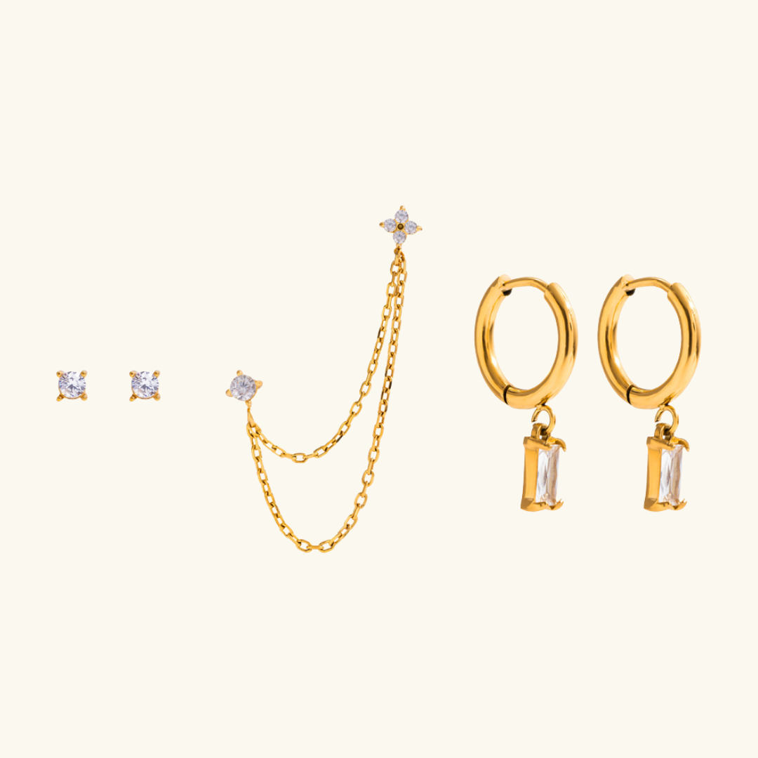 [Royal Vicky]Dina Essential Diamond Earrings Bundle