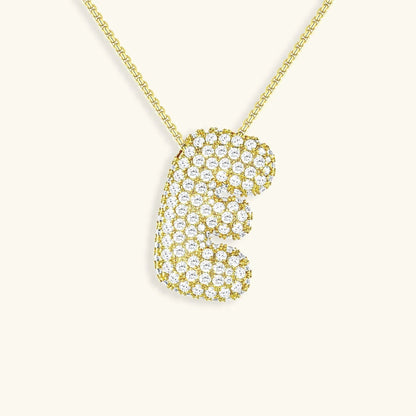 [Royal Vicky]Bubble Initial Diamond Necklace