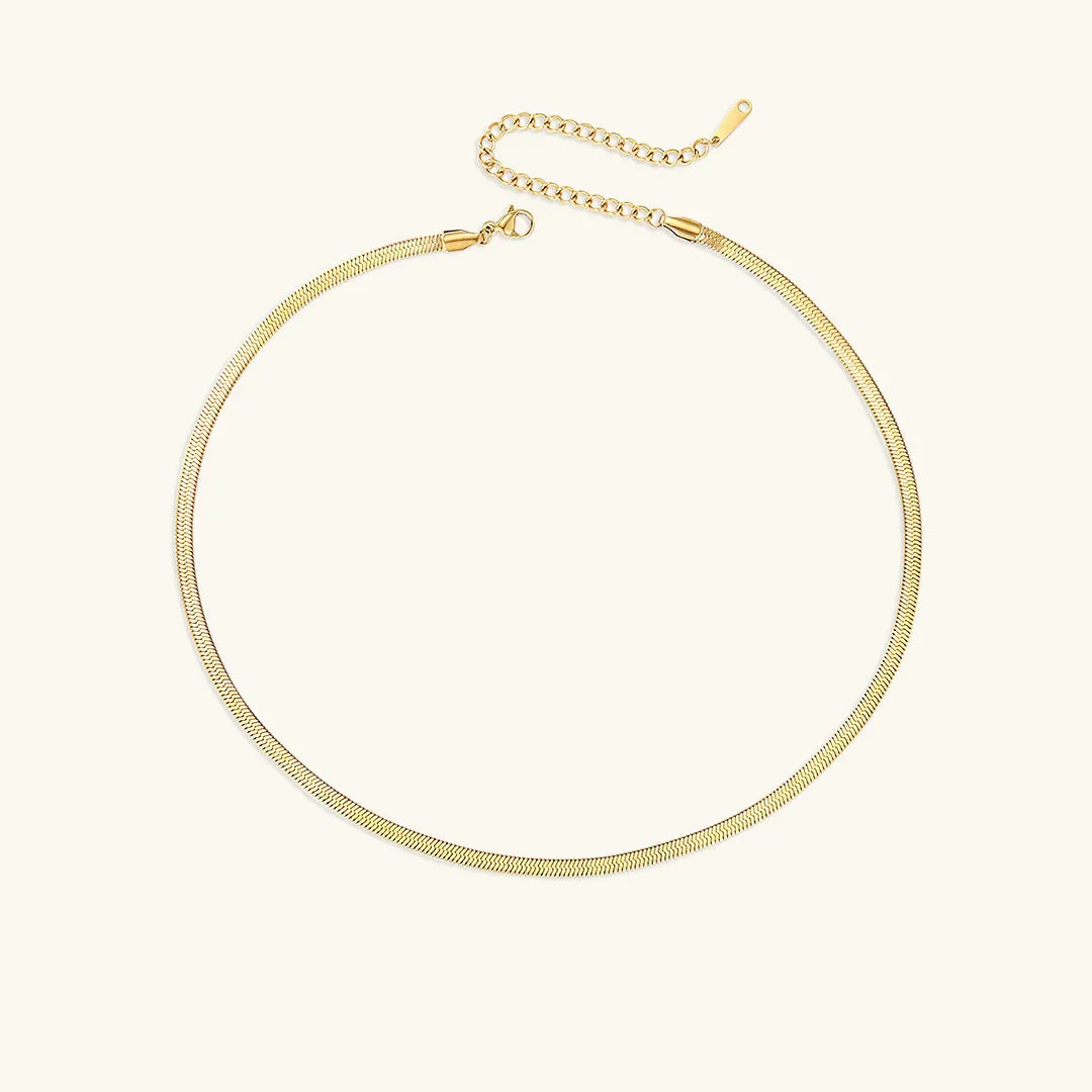 [Royal Vicky]Elizabeth Gold Herringbone Necklace