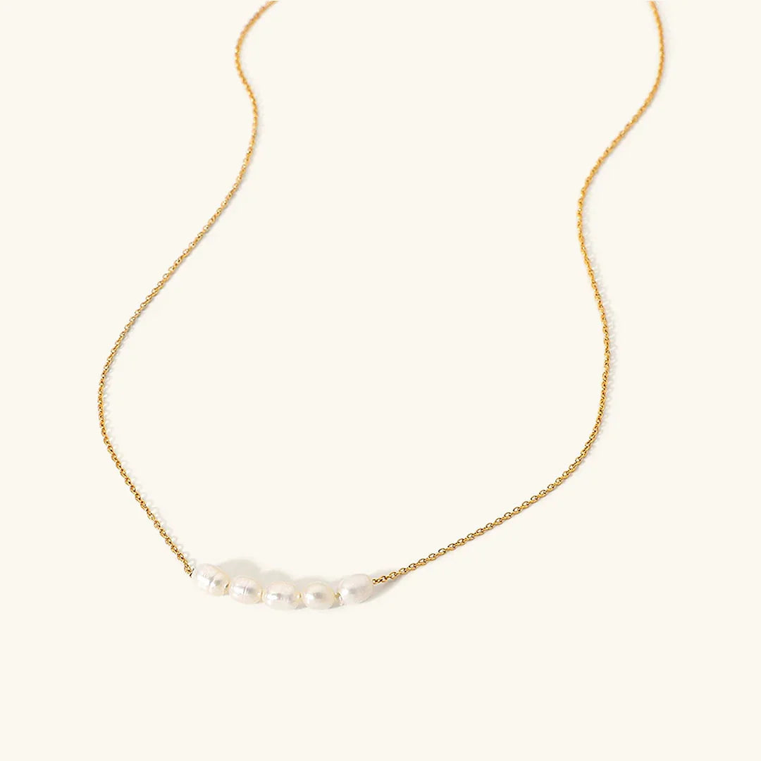 [Royal Vicky]Elle Gold Pearl Necklace