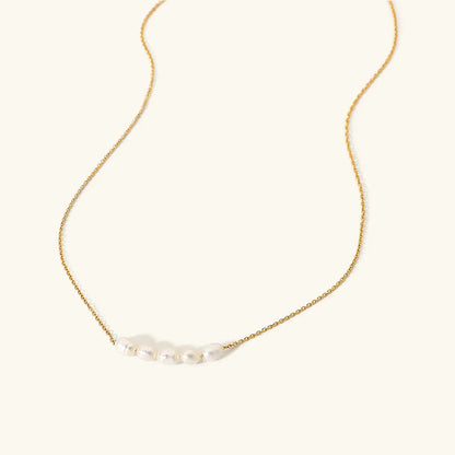 [Royal Vicky]Elle Gold Pearl Necklace