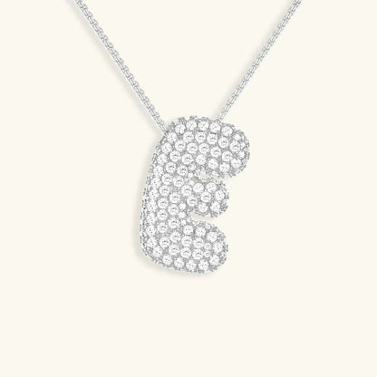 [Royal Vicky]Bubble Initial Diamond Necklace