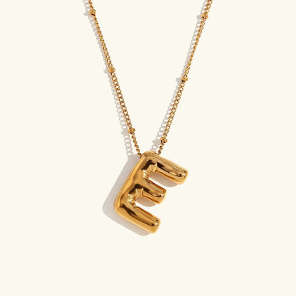 [Royal Vicky]Balloon Gold Initial Necklace
