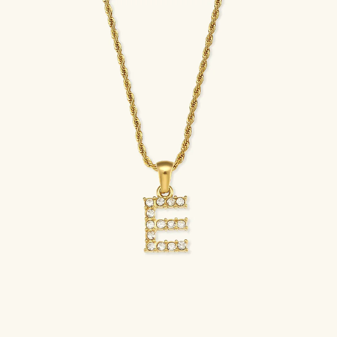 [Royal Vicky]Maeve Letter Initial Diamond Necklace