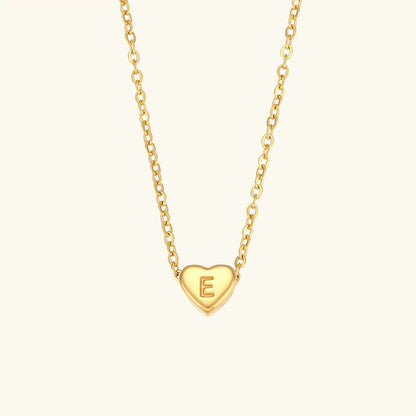 [Royal Vicky]Heart Initial Gold Necklace