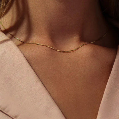 [Royal Vicky]Danica Box Chain Gold Necklace