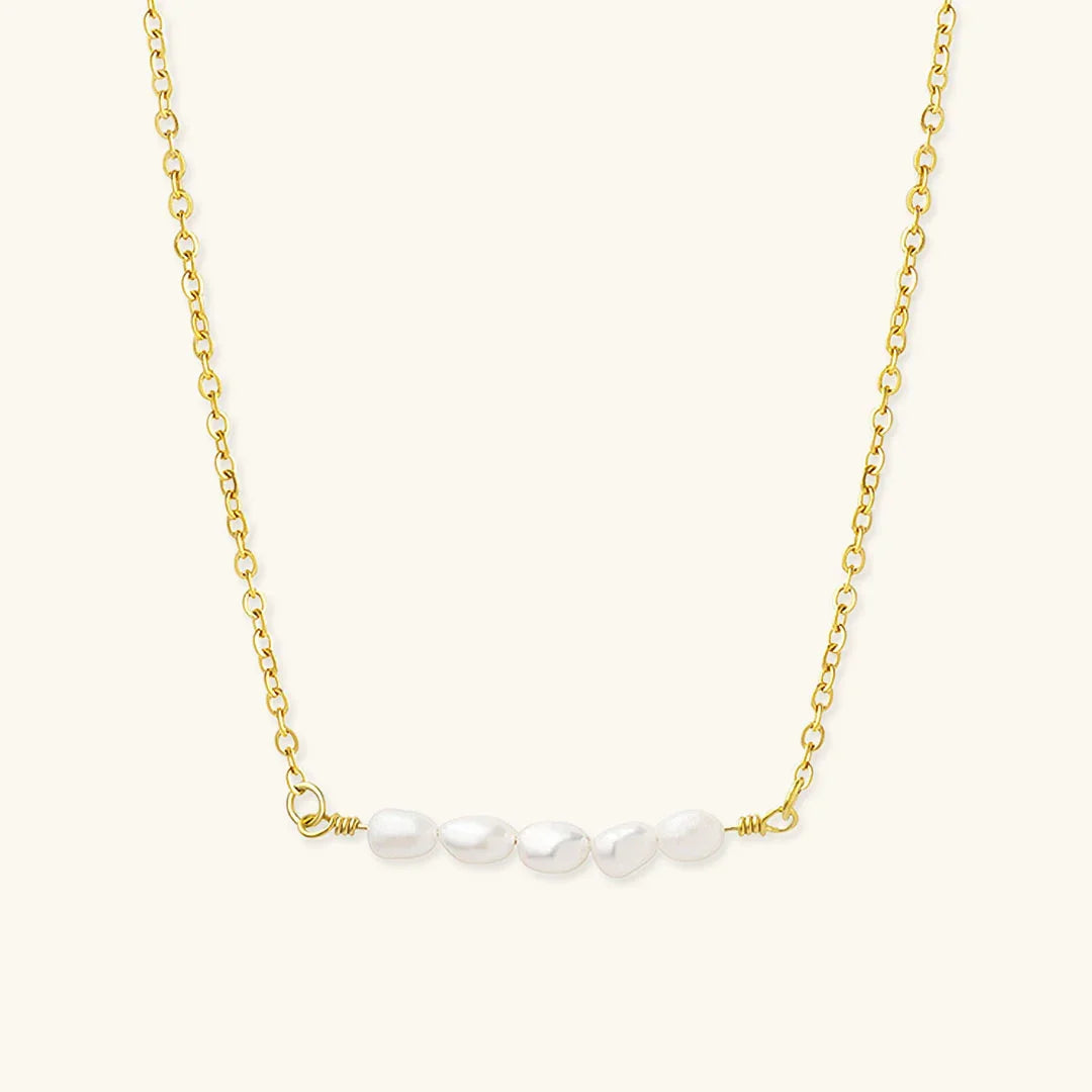 [Royal Vicky]Fleur Freshwater Pearl Gold Necklace