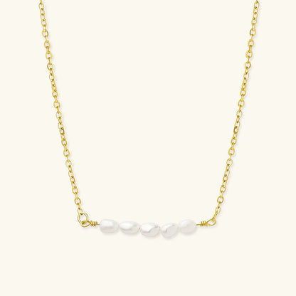 [Royal Vicky]Fleur Freshwater Pearl Gold Necklace