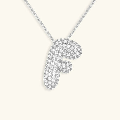 [Royal Vicky]Bubble Initial Diamond Necklace