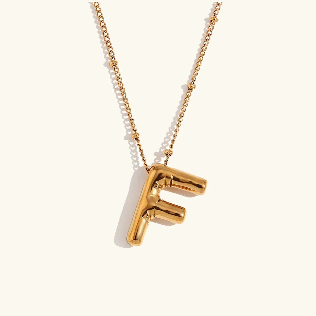 [Royal Vicky]Balloon Gold Initial Necklace