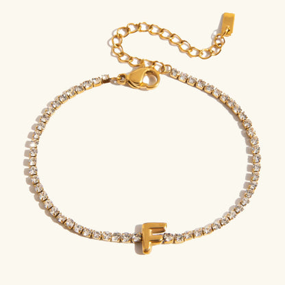 [Royal Vicky]Avaria Bubble Letter Tennis Bracelet
