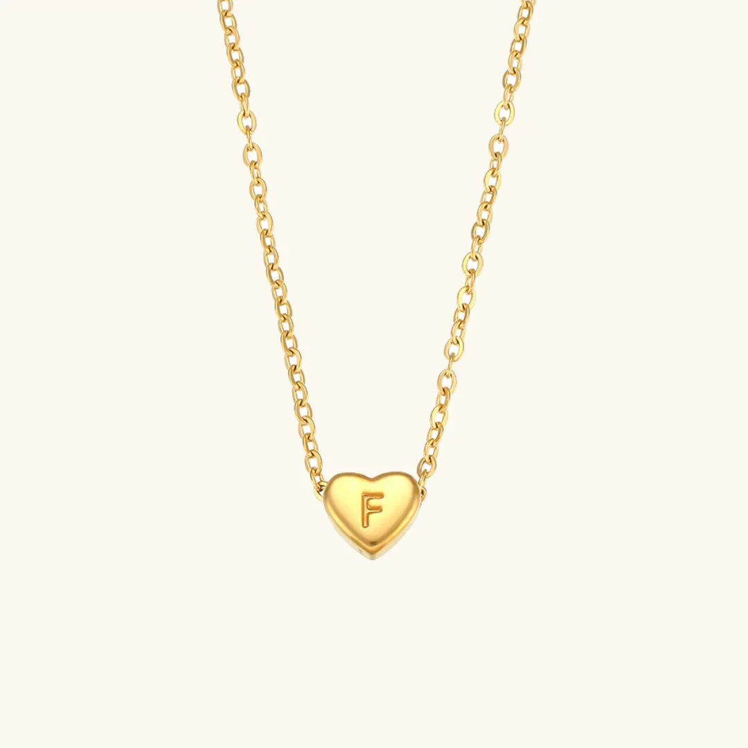 [Royal Vicky]Heart Initial Gold Necklace