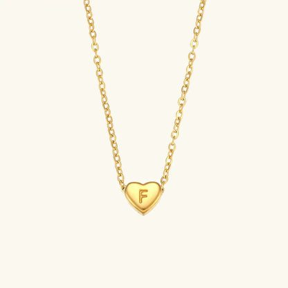 [Royal Vicky]Heart Initial Gold Necklace