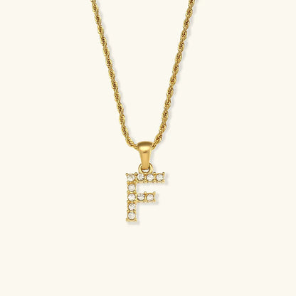 [Royal Vicky]Maeve Letter Initial Diamond Necklace