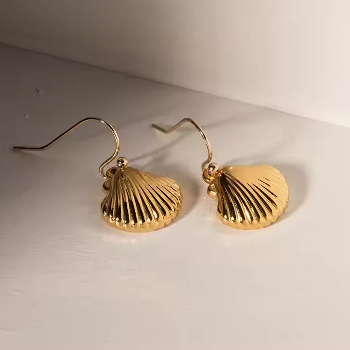 [Royal&Vicky]Breeze Gold Muschel Ohrringe
