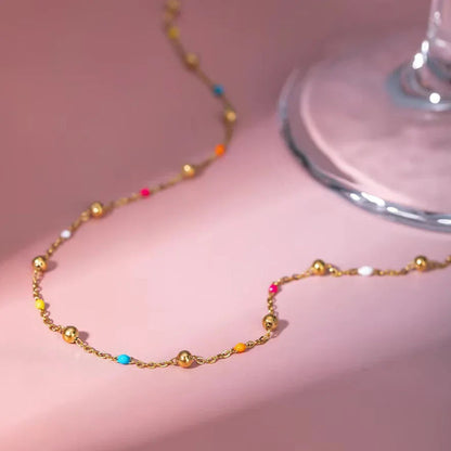 [Royal Vicky]Amphitrite Gold Chain Bead Necklace