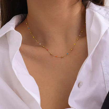 [Royal Vicky]Amphitrite Gold Chain Bead Necklace