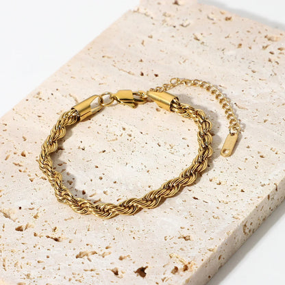 [Royal Vicky]Clara Rope Chain Gold Bracelet