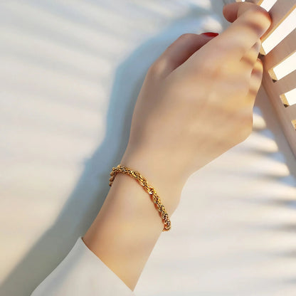 [Royal Vicky]Clara Rope Chain Gold Bracelet