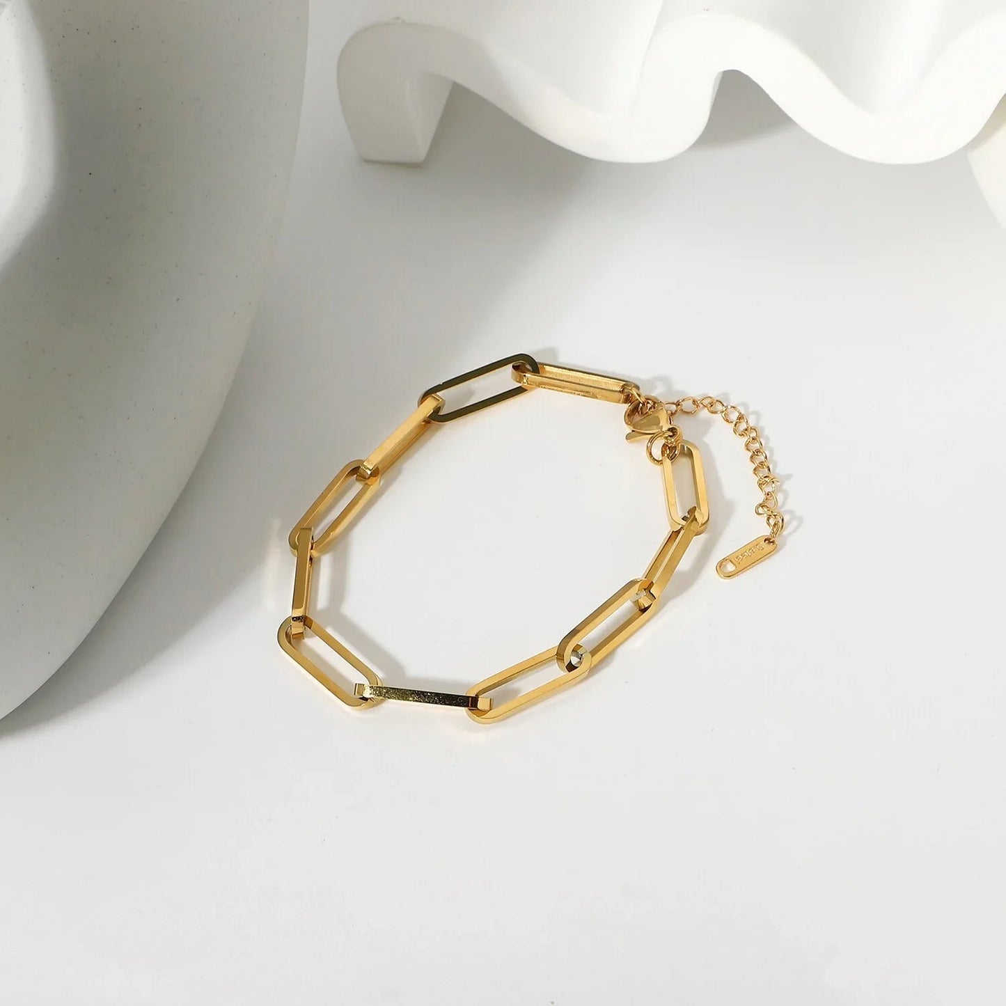 [Royal Vicky]Asta Gold Paperclip Chain Bracelet