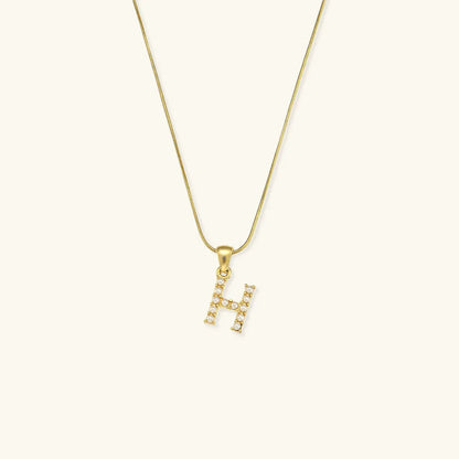 [Royal Vicky]Augustine Initial Letter Pearl Necklace