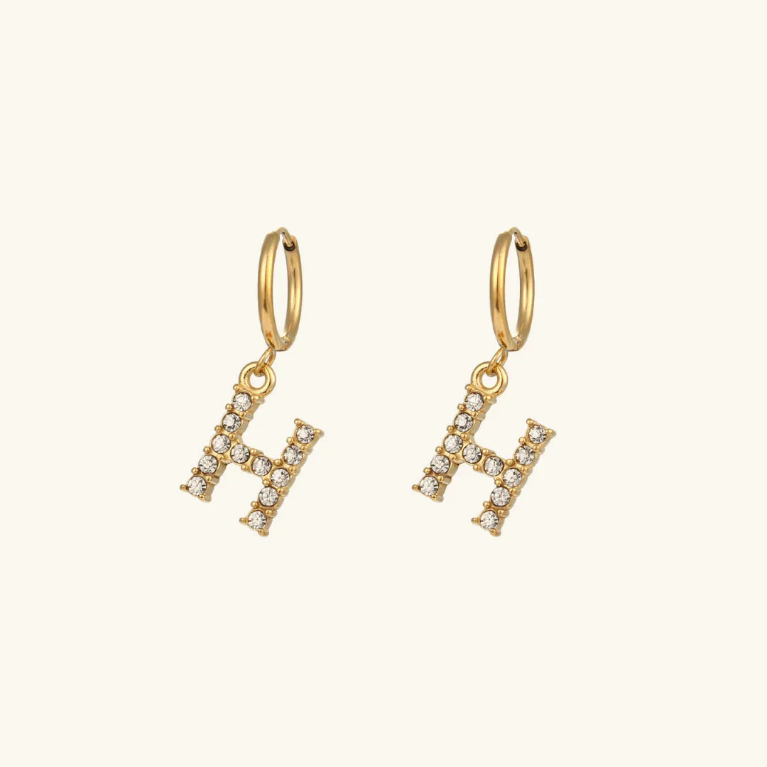 [Royal Vicky]Wilhemina Initial Letter Earrings