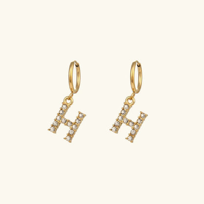[Royal Vicky]Wilhemina Initial Letter Earrings