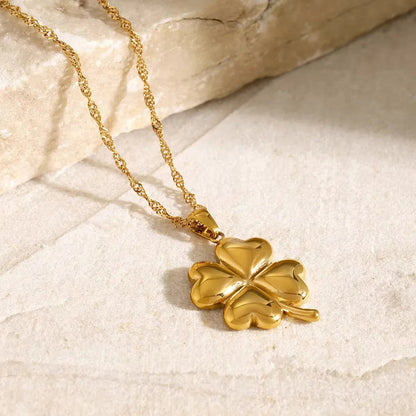 [Royal Vicky]Ella Clover Gold Necklace