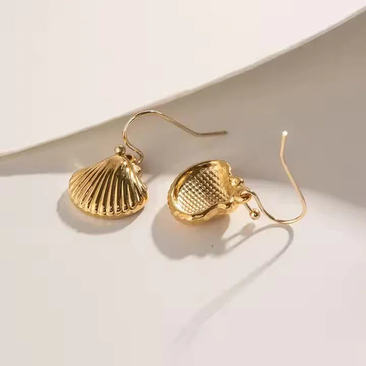 [Royal&Vicky]Breeze Gold Muschel Ohrringe