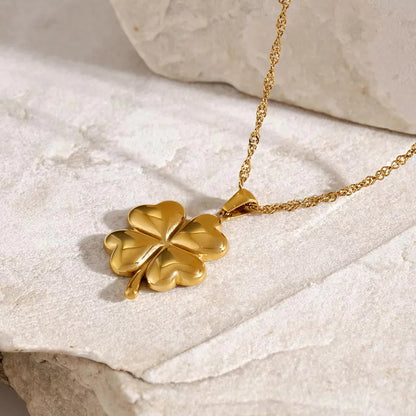 [Royal Vicky]Ella Clover Gold Necklace