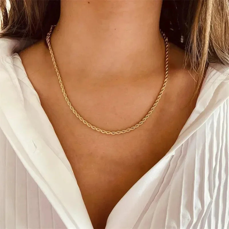 [Royal Vicky]Calle Rope Chain Gold Necklace