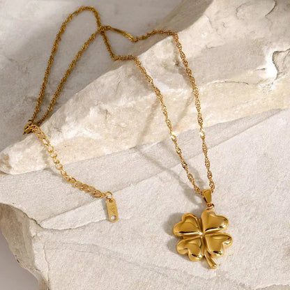 [Royal Vicky]Ella Clover Gold Necklace