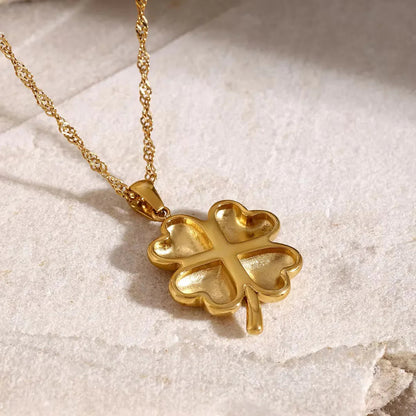 [Royal Vicky]Ella Clover Gold Necklace